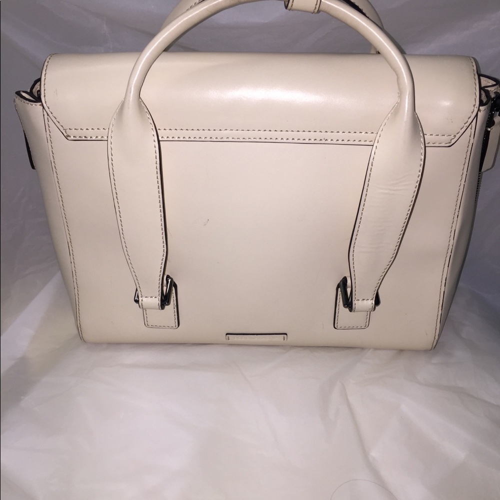 BCBGMAXAZRIA CREAM LEATHER BAG - Picture 2 of 7